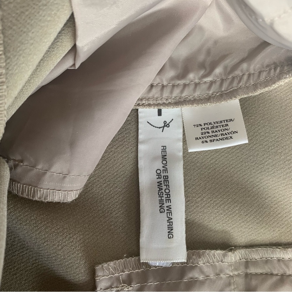 Ann Taylor Ankle Pants Mid-rise Tapered Trouser Taupe 12P Travel Transitional - Picture 9 of 10
